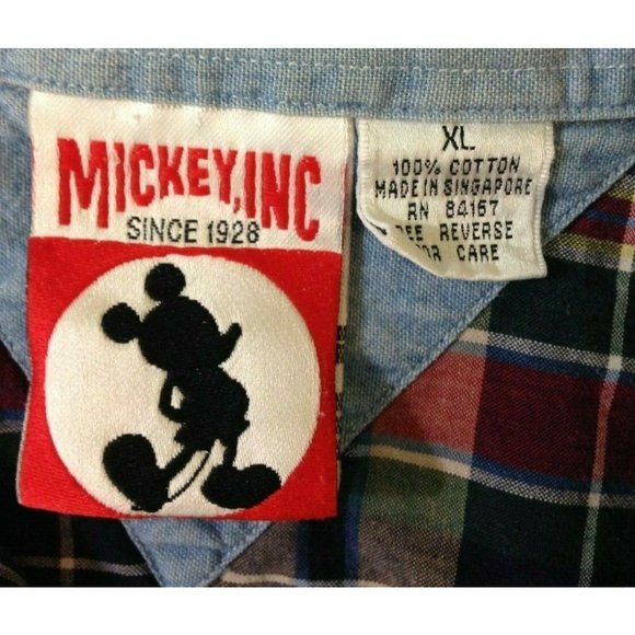 Mickey Inc. Men's Plaid Button Down Cotton Short Sleeve Casual Shirt XL - Picture 6 of 6